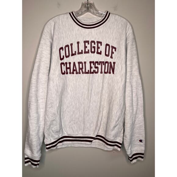 2000s Y2K Champion Reverse Weave College of Charleston Collegiate Sweatshirt M - Picture 1 of 6